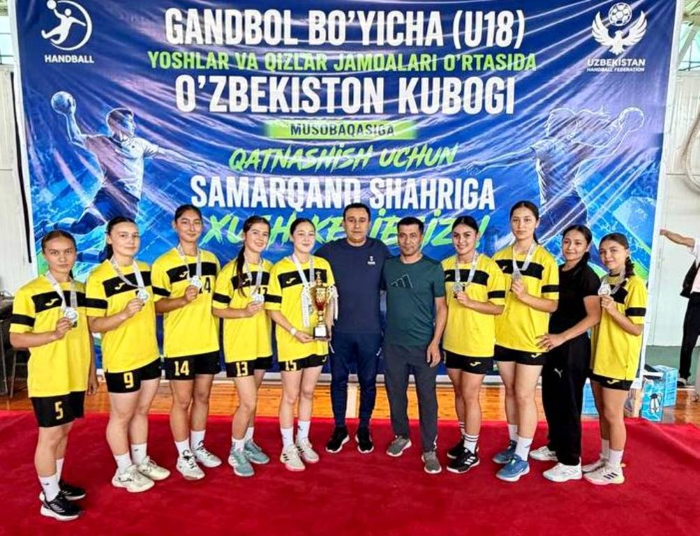 Xorazmlik gandbolchi qizlar O‘zbekiston kubogining kumush medali sovrindori bo‘lishdi
